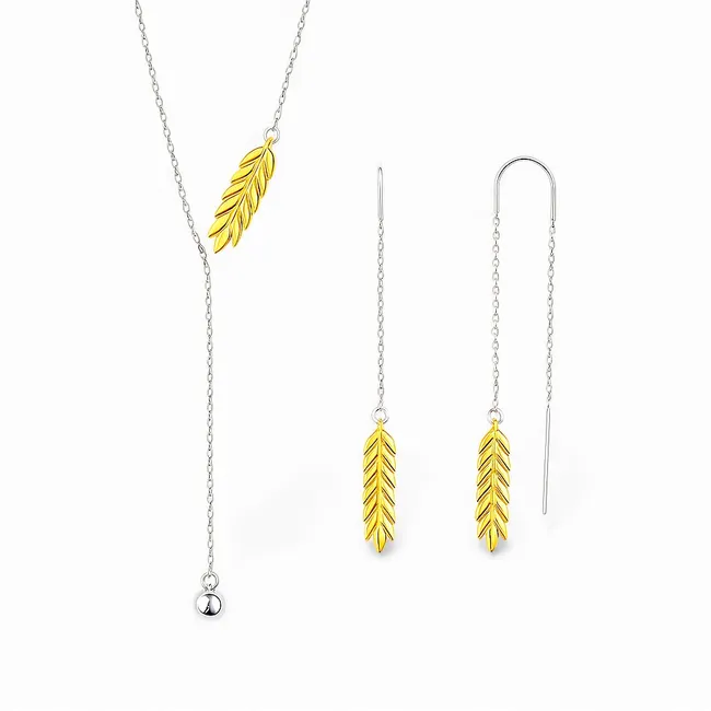 Срібний набір Колосок 