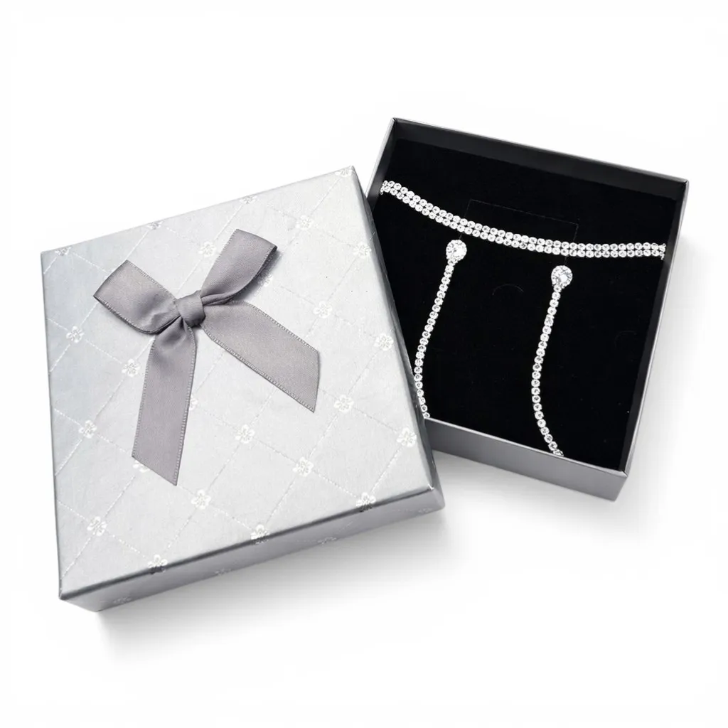 Подарунок для коханої срібний набір Доріжка з фіанітами 