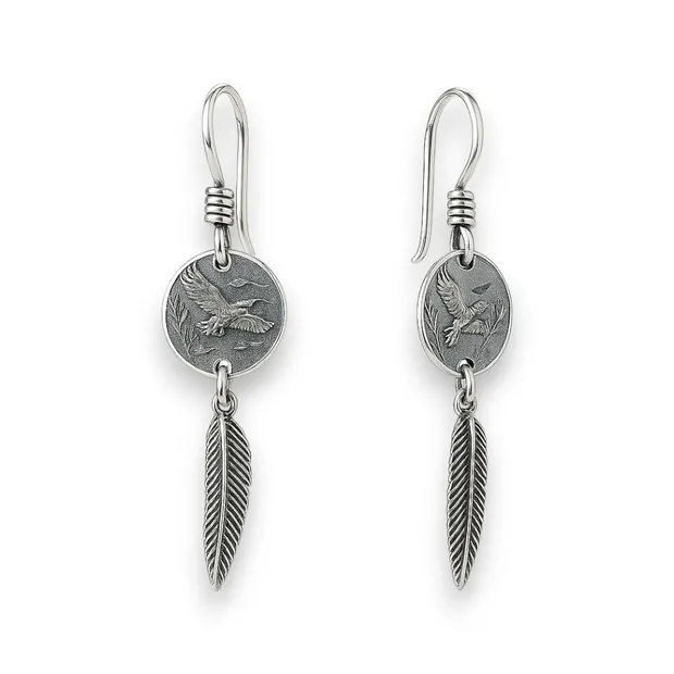 Серебряные серьги с французкой застежкой Селевит 