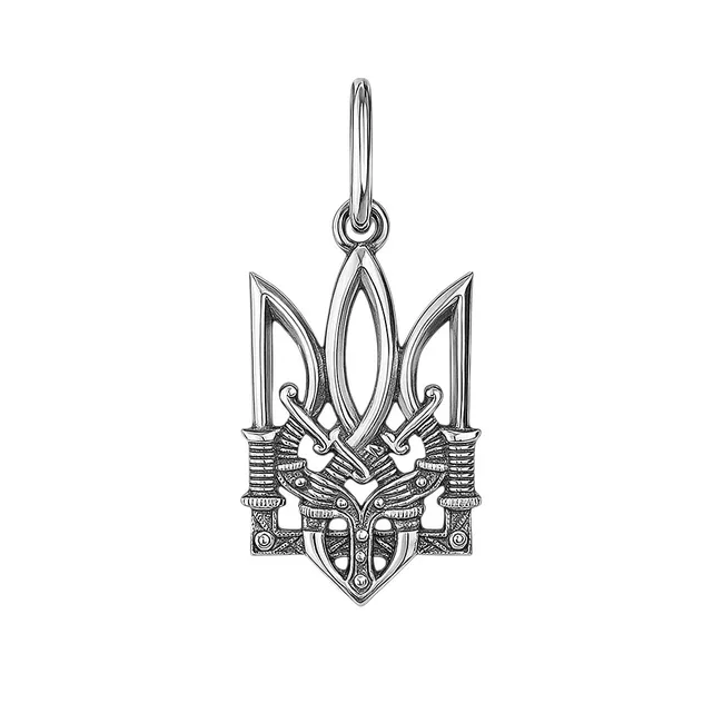 Серебряная подвеска Тризуб  