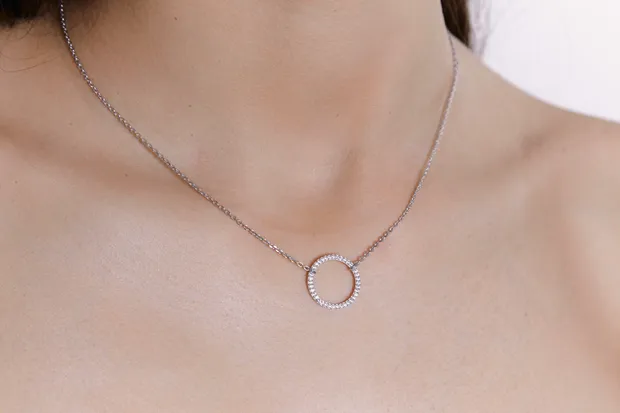 Серебряное колье Моника 