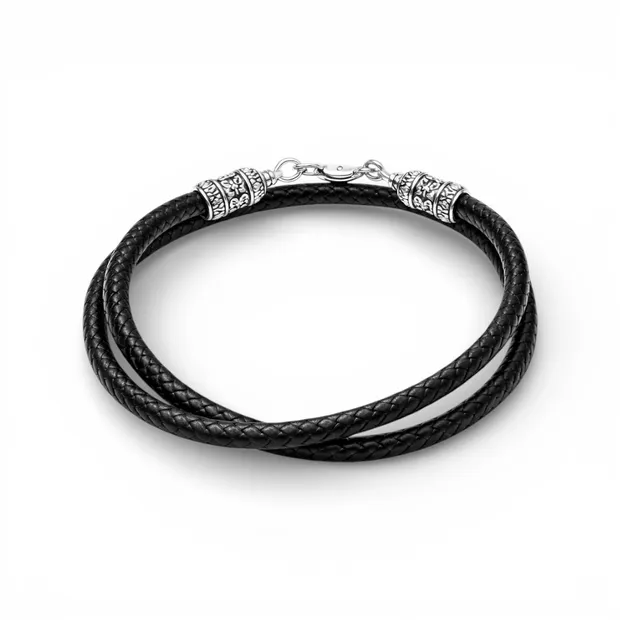 Silk lace with silver inserts wide