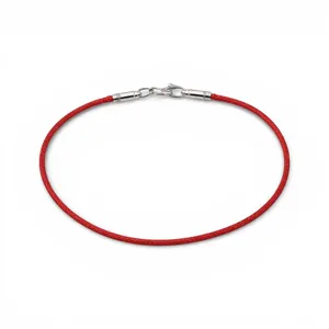 Вощённый браслет с серебряной застежкой  