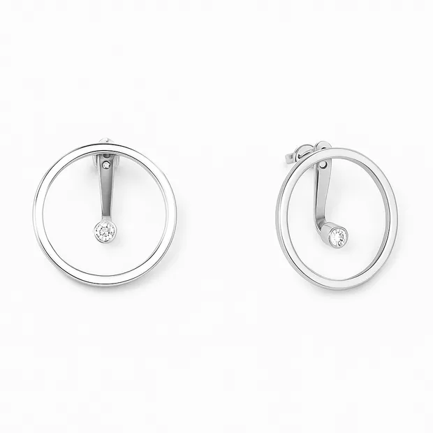 Silver Stud Earrings Sphere