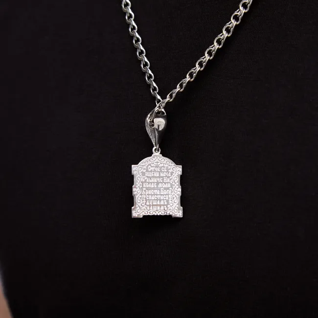 Срібна підвіска Святий Миколай  зображення 6