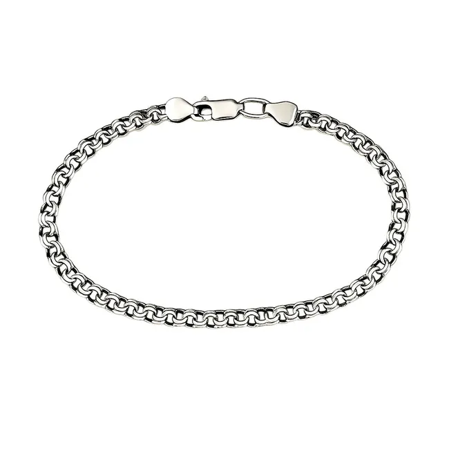 Срібний браслет Плоский Бісмарк
