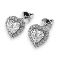 Серебряные серьги Марсель Сердечко 