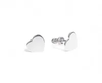 Silver stud earrings Hearts