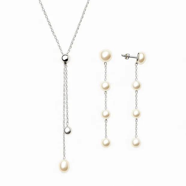 Срібний набір Роса