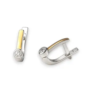 Срібні сережки англійська застібка Еліза  