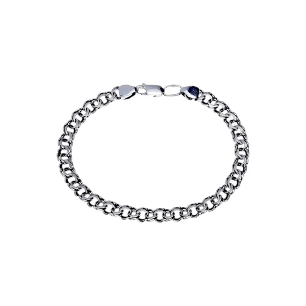 Срібний браслет плоский бісмарк 