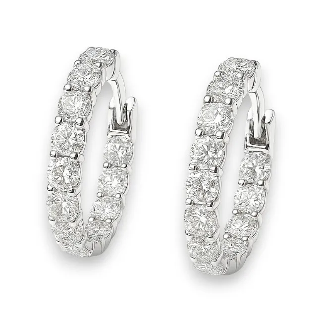 Silver earrings congo Mavka 