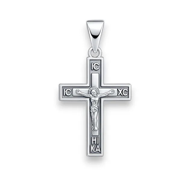 Срібний хрестик Спаси і Збережи  