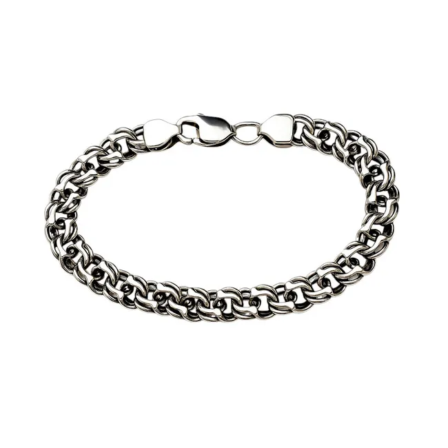 Серебрянный браслет Классический Бисмарк