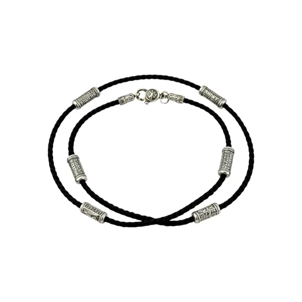 Шовковий шнурок з срібними вставками Архангел Михаїл