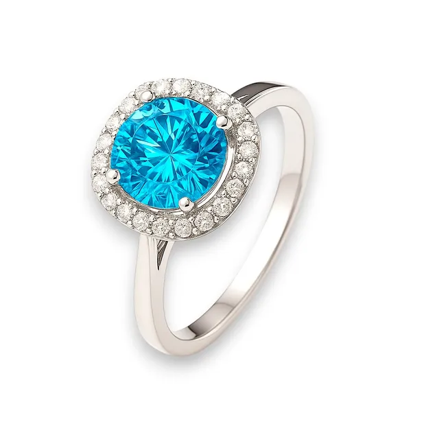 Срібна каблучка Смарагд 