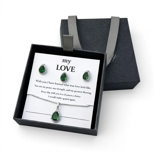 Срібний набір Хюррем та листівка для коханої