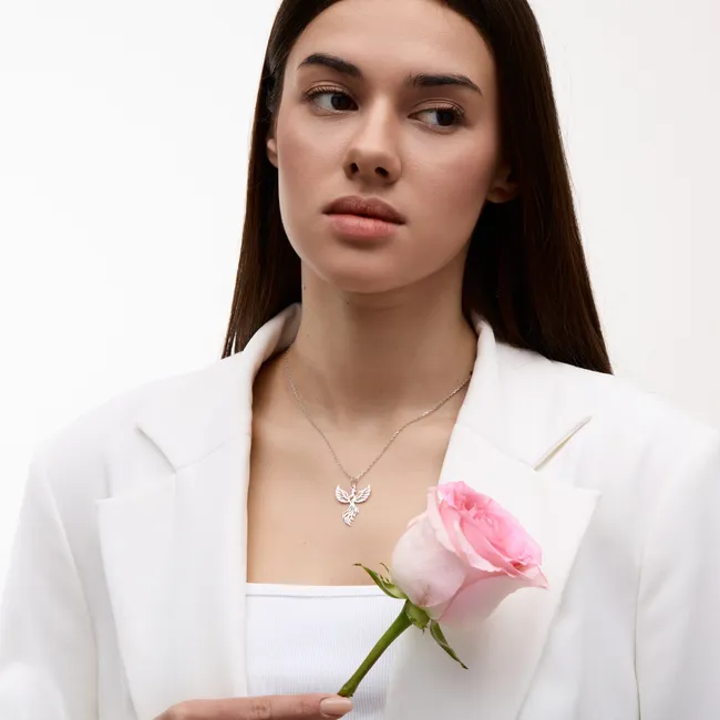 Срібна підвіска Вогняний Фенікс   зображення 8