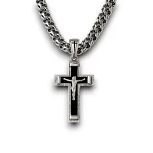 Срібний набір Класичний бісмарк та хрестик з каучуком 