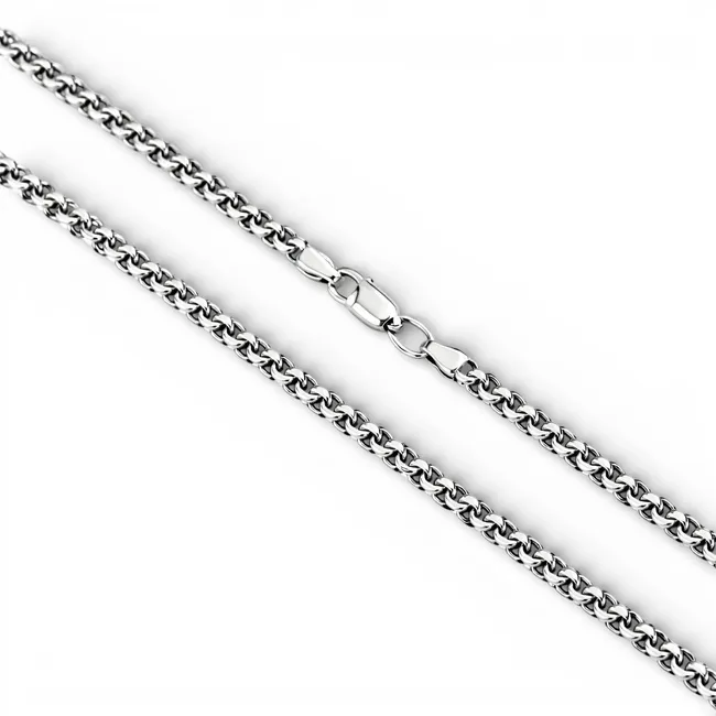 Срібний ланцюжок Плоский Бісмарк   зображення 2