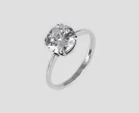 Серебряное кольцо Большой Фианит 10422