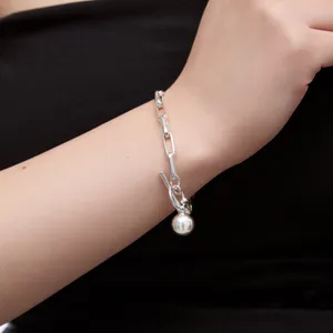 Серебряный браслет массивный с большим звеном  зображення 2