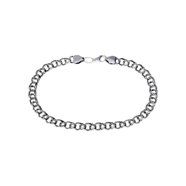 Серебряный браслет плоский бисмарк  