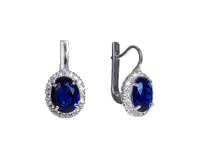 Silver earrings The greatness of zirconium