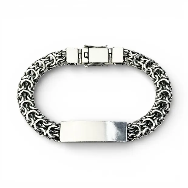 Срібний браслет Рамзес з коробкою та вставкою 