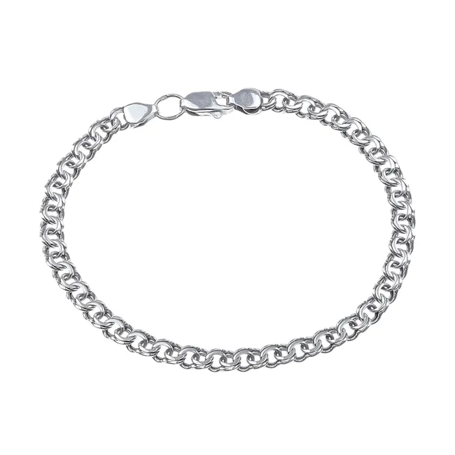 Silver bracelet Flat bismarck 