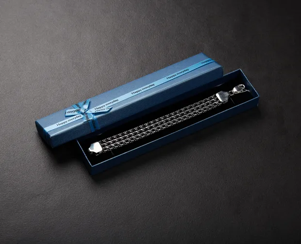 Коробка под браслет"Happy everyday" синяя 