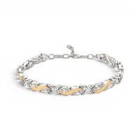 Silver bracelet with gold overlay Panna