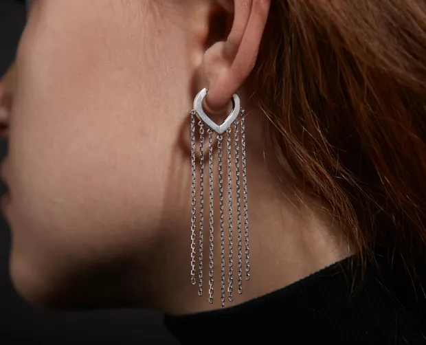 Silver earrings Julian