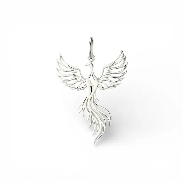 Срібна підвіска Вогняний Фенікс 