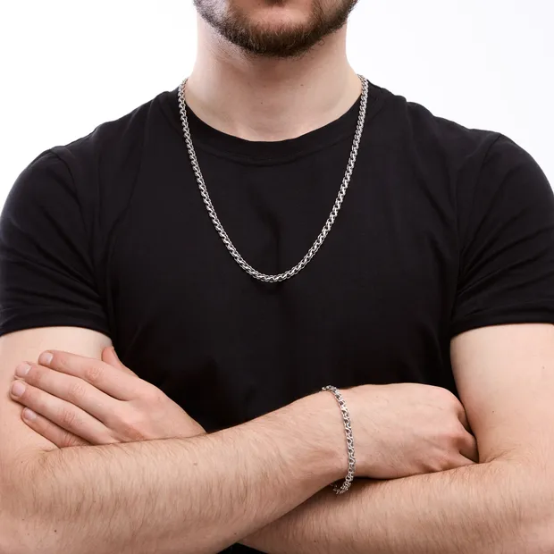 Срібний чоловічий набір Струмок