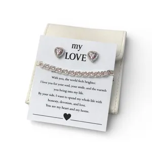 Срібний набір Маресль та листівка для коханої 