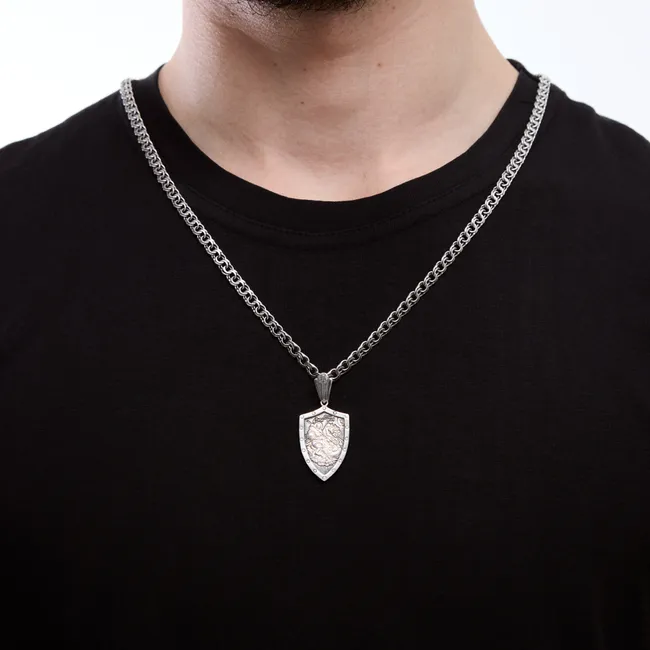 Серебряная подвеска Щит Георгий Змееборец   зображення 3