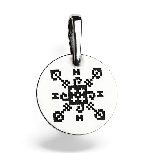 Срібна підвіска для гравіювання Монета 