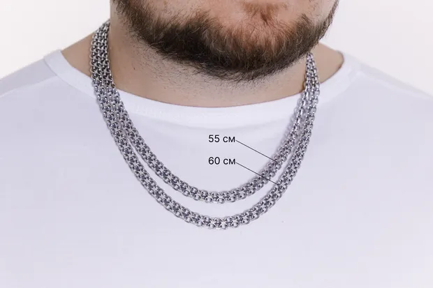 Серебряная цепочка Двойной Якор 