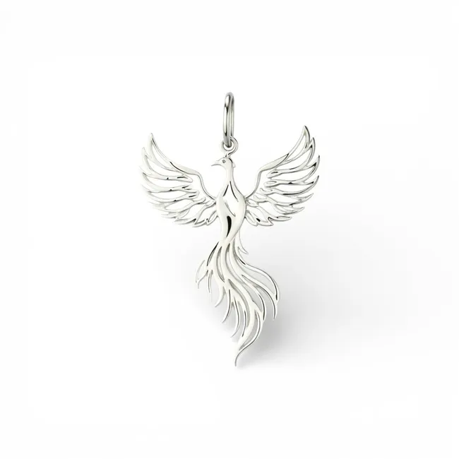 Срібна підвіска Вогняний Фенікс  