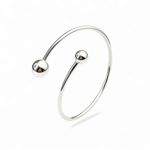 Срібний браслет Дві Кульки