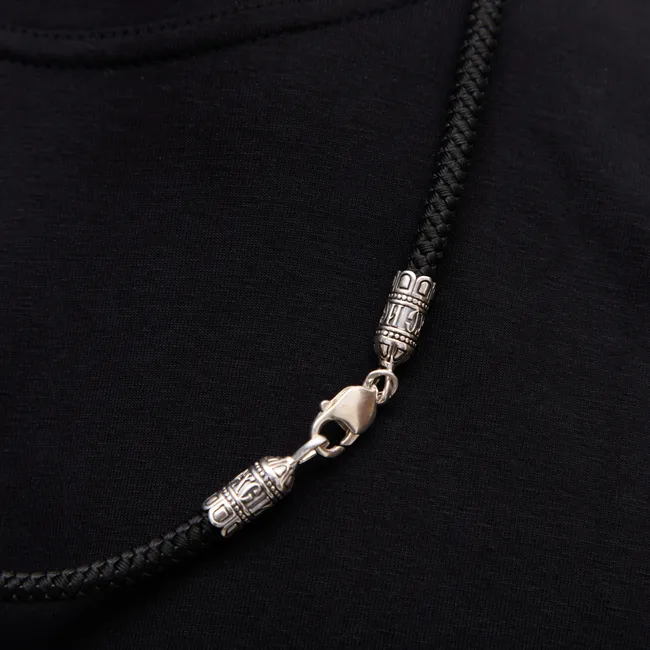 Срібний шнурок шовковий зі вставками Щит  зображення 5