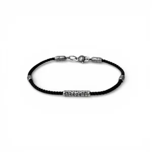 Silver silk bracelet with inserts Save  