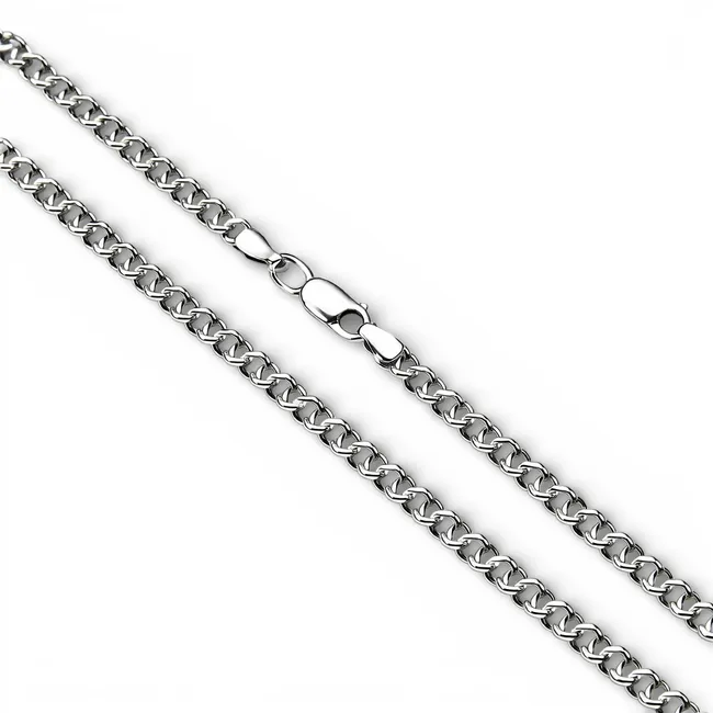 Срібний ланцюжок Плоский Бісмарк  