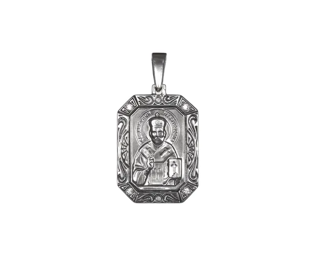 Серебряная подвеска Николай Чудотворец 
