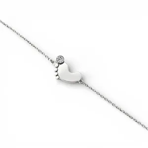 Срібний браслет для мам Ніжка 