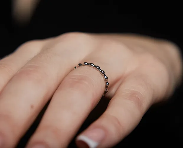 Silver ring Caramel