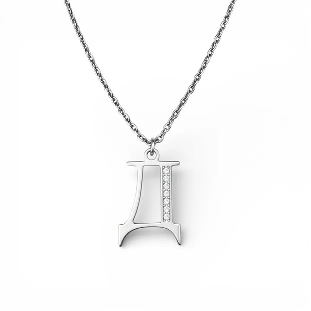 Срібне кольє буква Д