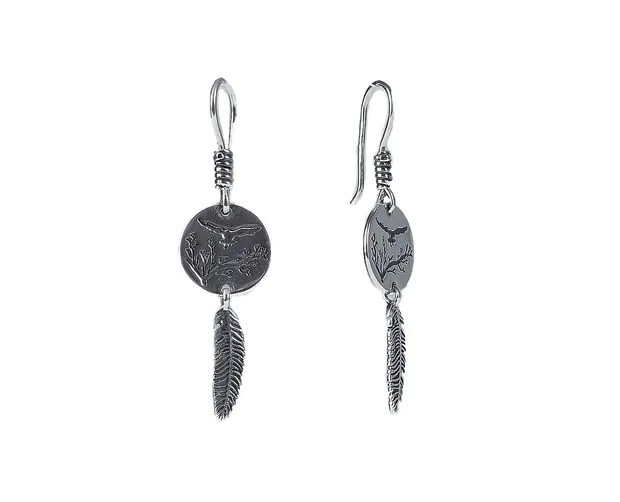 Silver earrings with French Hook clasp Selevit