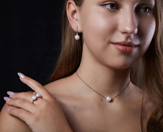 Подарунок для коханої срібний набір Амалія  зображення 2